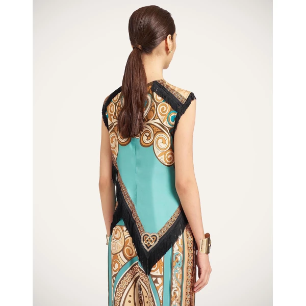 La DoubleJ Scarf Top in Kells Blue Petrol at Coveti