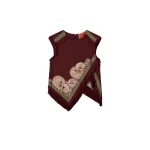 La DoubleJ Scarf Top in Kells Swirl Burgundy