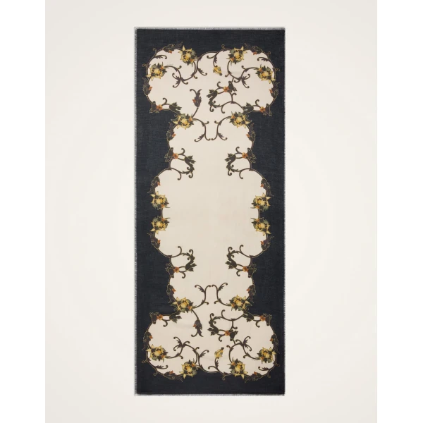 La DoubleJ Scarf in Buttercup Black at Coveti