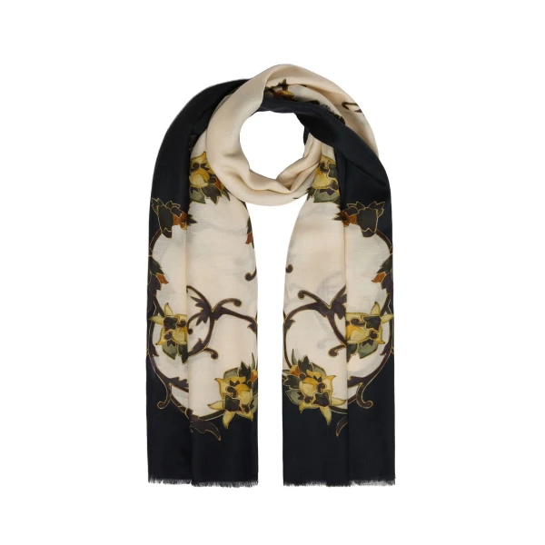 La DoubleJ Scarf in Buttercup Black at Coveti
