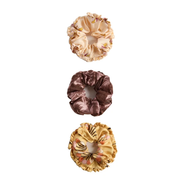 La DoubleJ Scrunchie Set in Mixed Prints