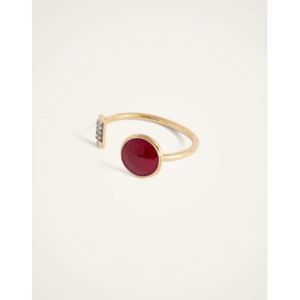 La DoubleJ Shen Loop Bracelet in 24K Gold Plate And Enamel, view 4