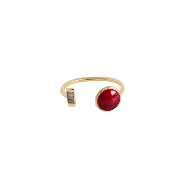 La DoubleJ Shen Loop Bracelet in 24K Gold Plate And Enamel at Coveti