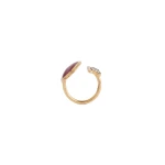 La DoubleJ Shen Loop Ring in 24K Gold Plate And Enamel at Coveti