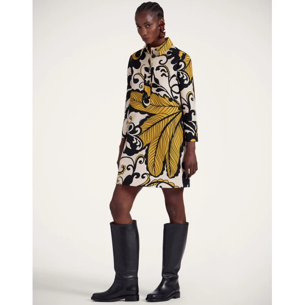 La DoubleJ Short Artemis Dress in Marea Black & White, view 2