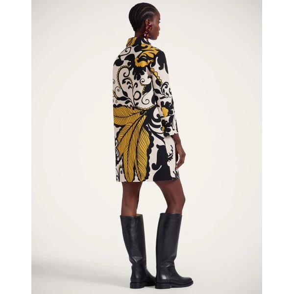 La DoubleJ Short Artemis Dress in Marea Black & White, view 3