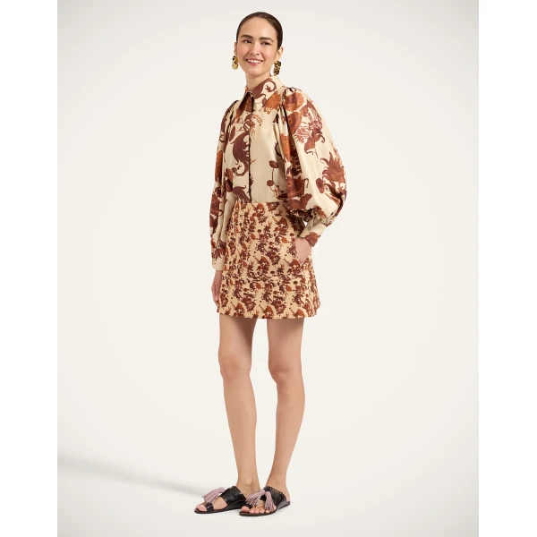 La DoubleJ Short Skirt in Coven Micro Buttercream at Coveti