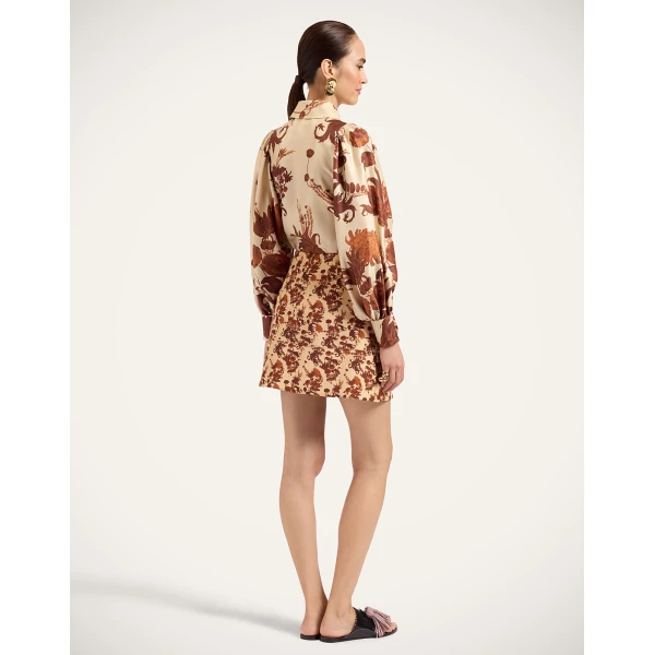La DoubleJ Short Skirt in Coven Micro Buttercream at Coveti
