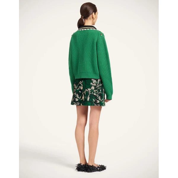 La DoubleJ Short Skirt in Quill Green at Coveti