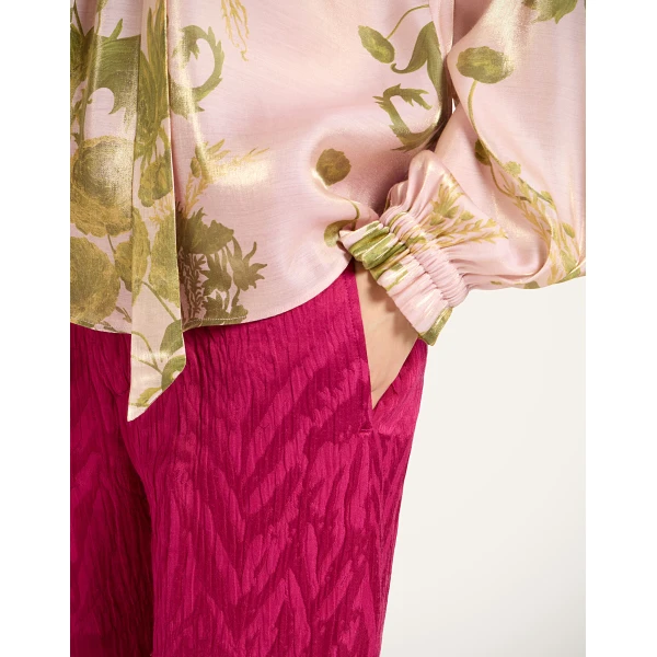 La DoubleJ Sigaretta Pants in Animalier Raspberry at Coveti