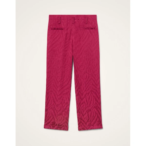 La DoubleJ Sigaretta Pants in Animalier Raspberry at Coveti