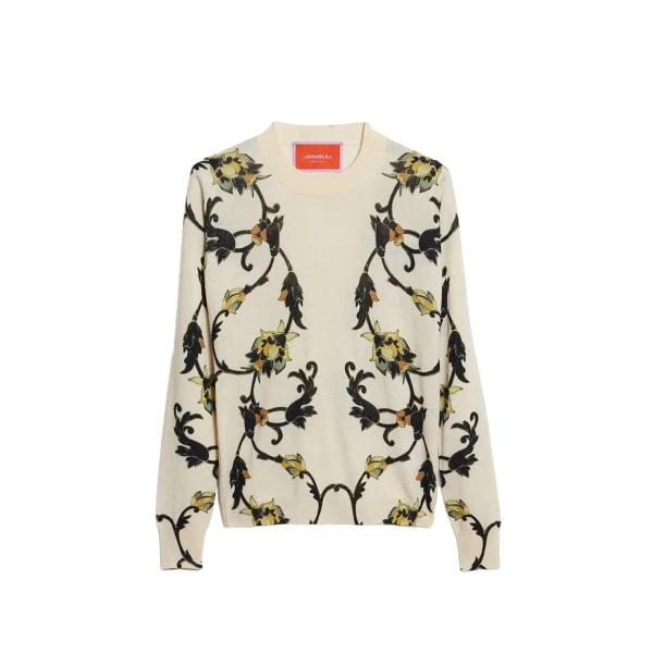 Silky Crew Neck in Buttercup White
