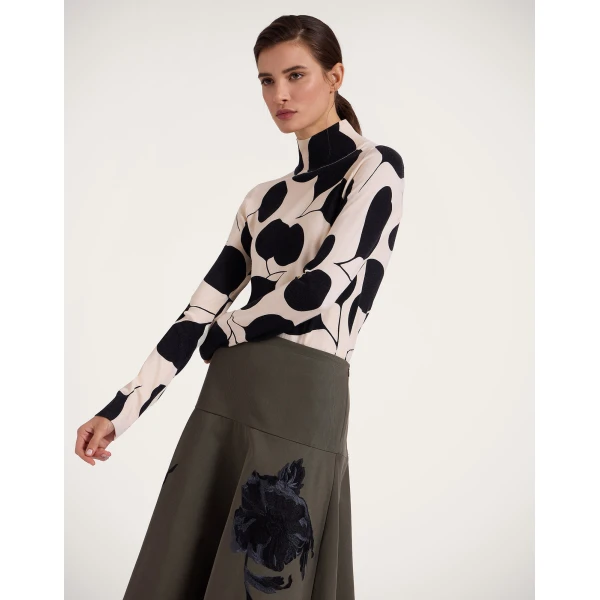 La DoubleJ Silky Turtleneck in Lunaria Light Pink | Turtlenecks | Coveti