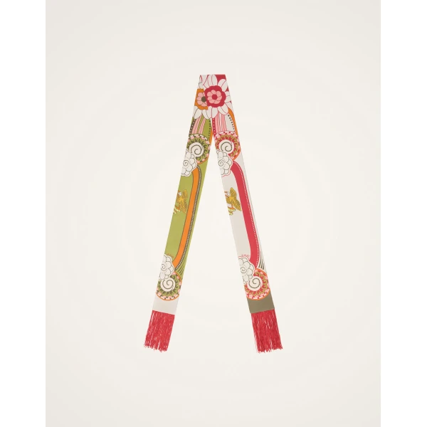 La DoubleJ Skinny Scarf in Ambrosia Green at Coveti