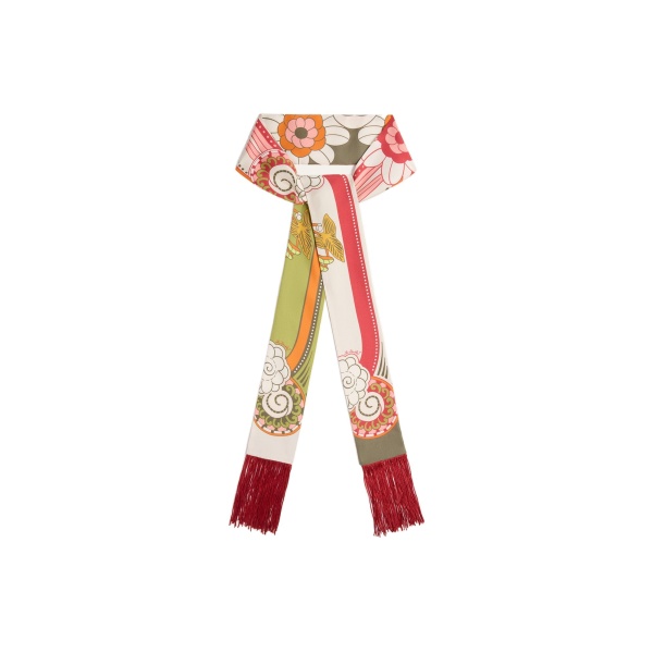 La DoubleJ Skinny Scarf in Ambrosia Green at Coveti