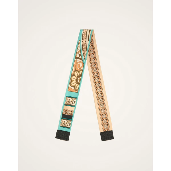 La DoubleJ Skinny Scarf in Kells Blue Petrol at Coveti
