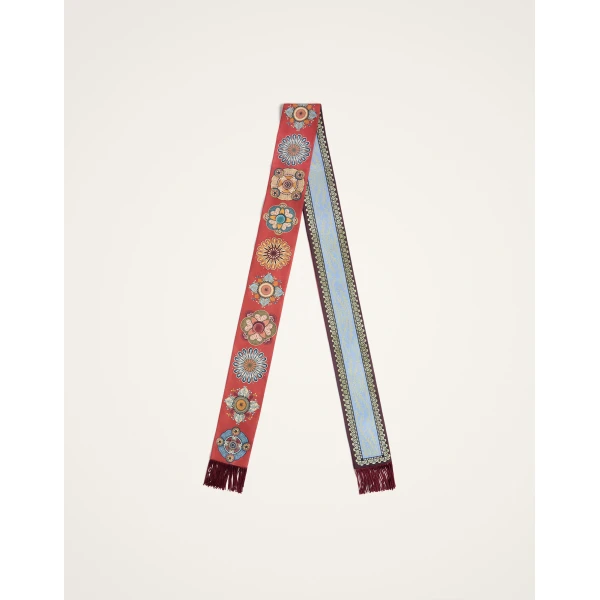 La DoubleJ Skinny Scarf in Nucleus Rust, view 5