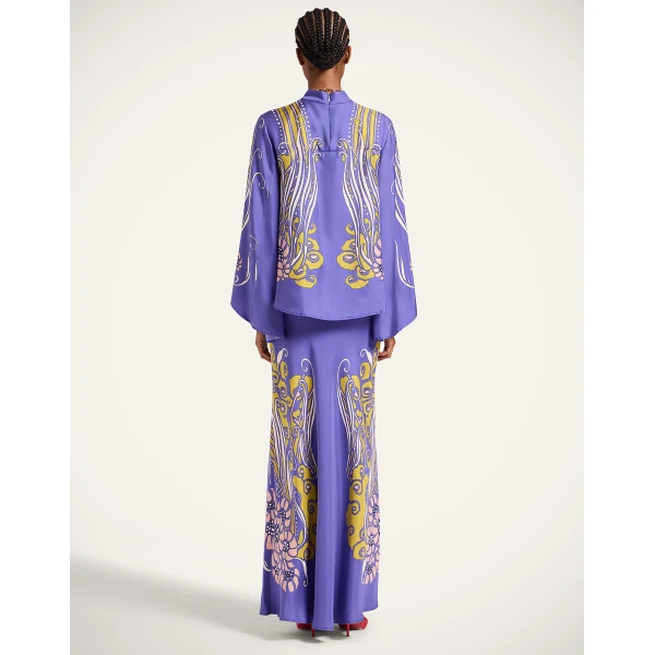 La DoubleJ Sleek Skirt in Atlantis Purple, view 3