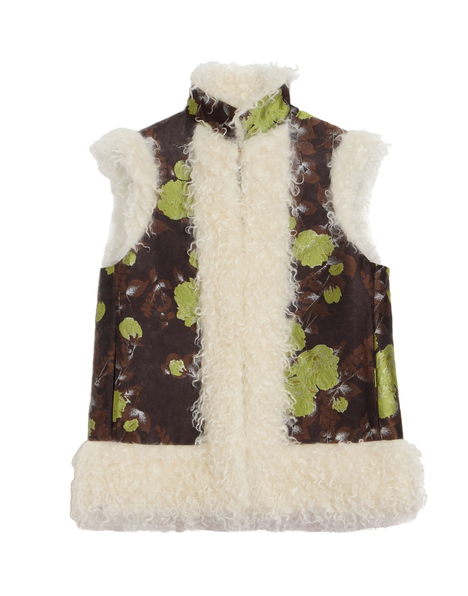 La DoubleJ Sleeveless Folk Jacket in Devon Brown at Coveti La DoubleJ Sleeveless Folk Jacket in Devon Brown at Coveti