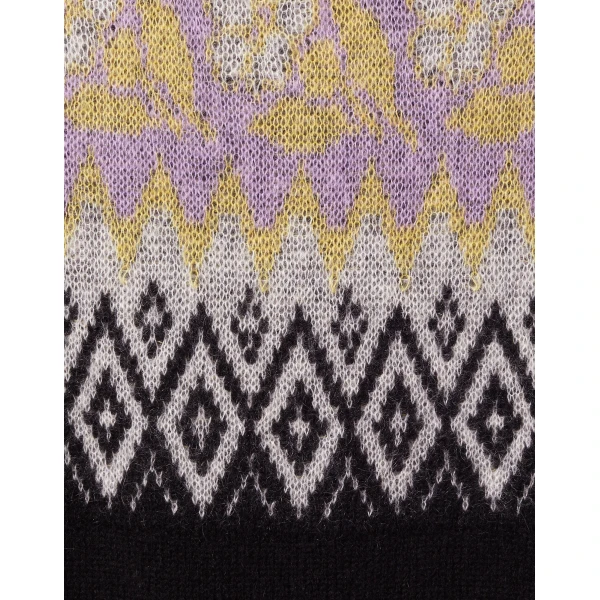 La DoubleJ Slope Sweater in Black & Lilac, view 6