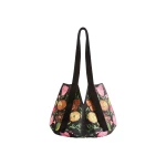 La DoubleJ Soft Bag in Crossflower Black at Coveti