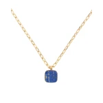 La DoubleJ Soul Pendant Necklace in 24k Gold Plate & Lapis Lazuli at Coveti