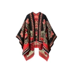 La DoubleJ Soul Poncho in Cornucopia Black at Coveti