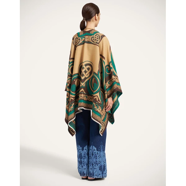 La DoubleJ Soul Poncho in Kells Camel Jacket, view 3