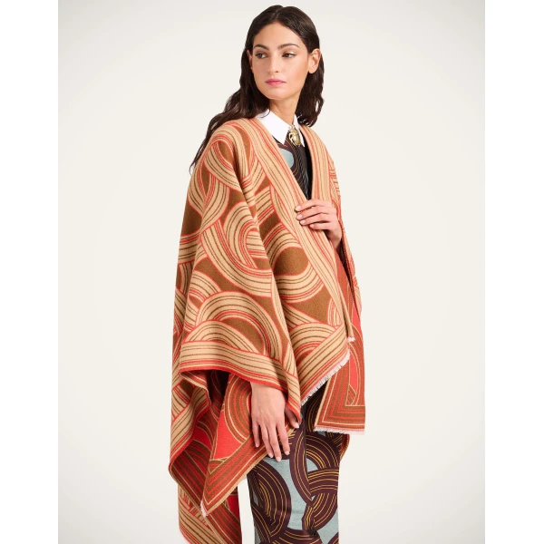 La DoubleJ Soul Poncho in Montecarlo Camel at Coveti