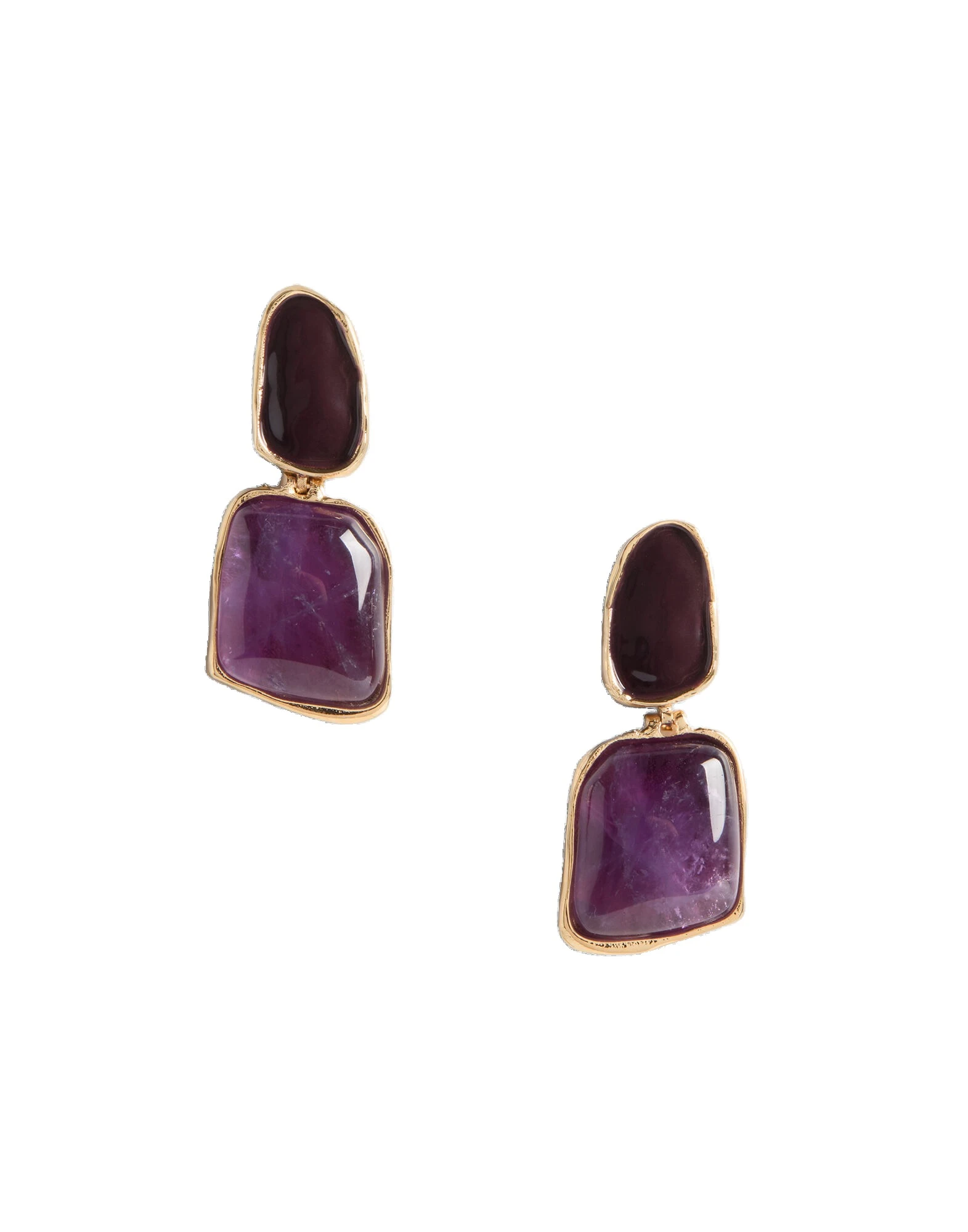 La DoubleJ Spells Earrings in 24K Gold Plate And Amethyst at Coveti La DoubleJ Spells Earrings in 24K Gold Plate And Amethyst at Coveti