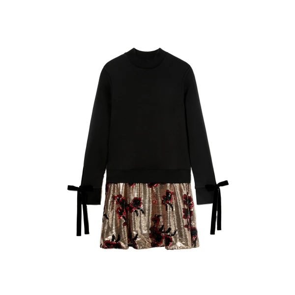 La DoubleJ Sporty Dress in Primrose Black