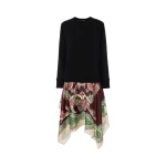 La DoubleJ Sporty Foulard Dress in Portal Brown