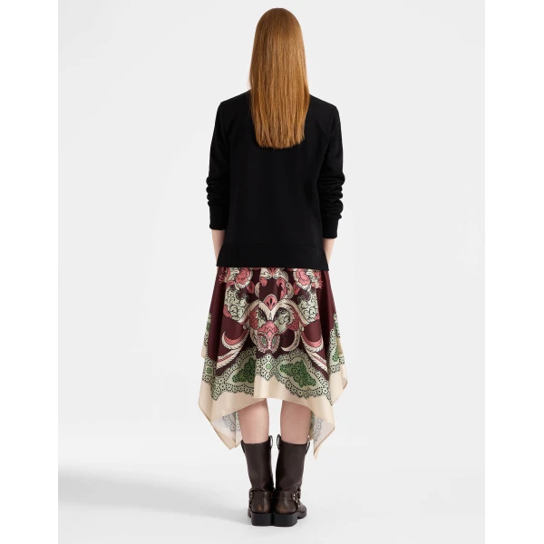 La DoubleJ Sporty Foulard Dress in Portal Brown, view 3