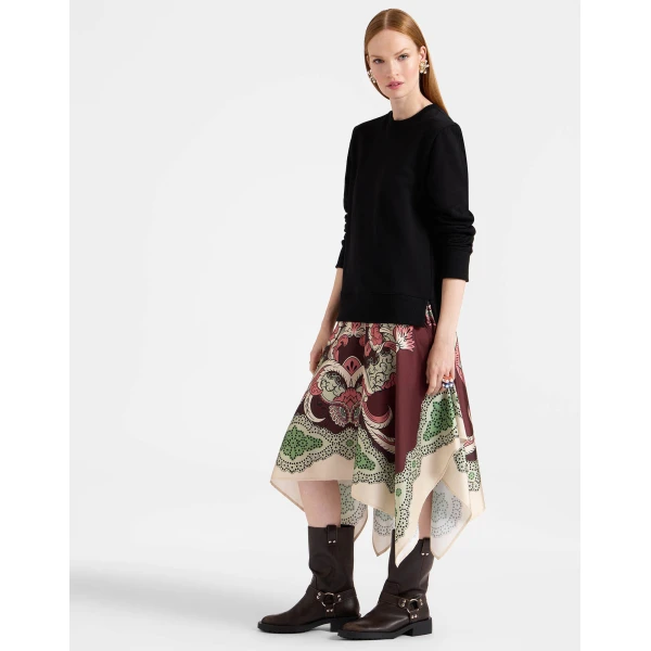 La DoubleJ Sporty Foulard Dress in Portal Brown, view 4
