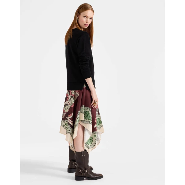 La DoubleJ Sporty Foulard Dress in Portal Brown, view 5