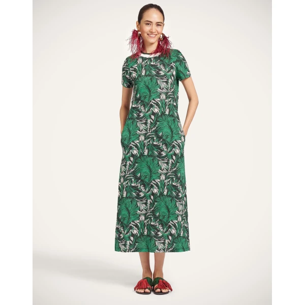 La DoubleJ Sporty Swing Dress in Quill Green at Coveti