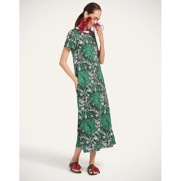 La DoubleJ Sporty Swing Dress in Quill Green at Coveti
