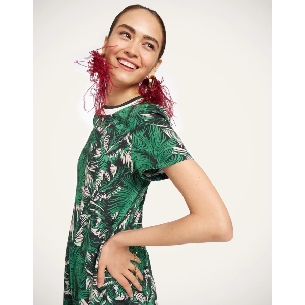 La DoubleJ Sporty Swing Dress in Quill Green at Coveti