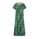 La DoubleJ Sporty Swing Dress in Quill Green at Coveti