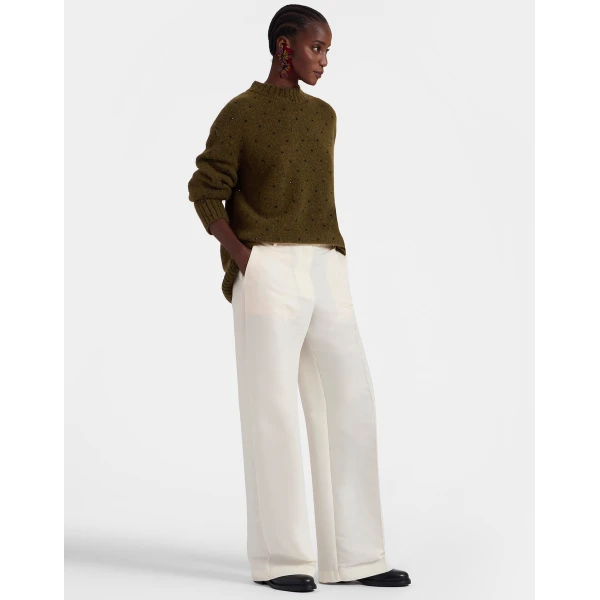 La DoubleJ Starlet Sweater in Military Green, view 4