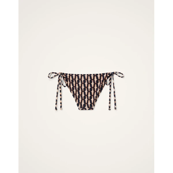 La DoubleJ String Bikini Bottom in Pesciolini Blue, view 4