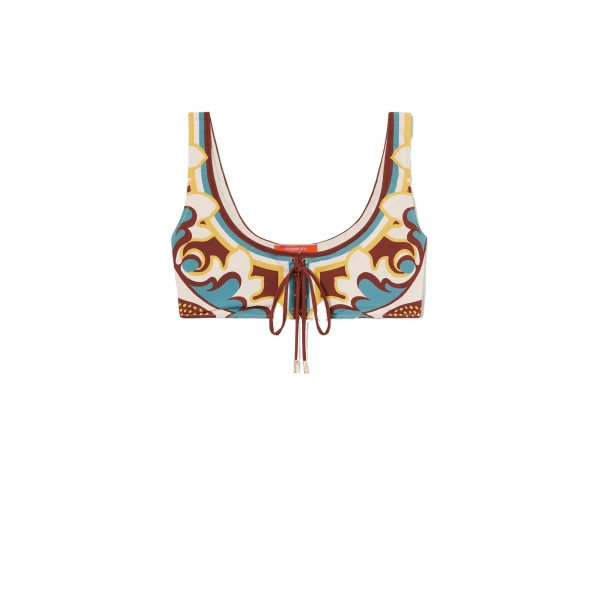 Sunset Bikini Top in Palazzo Chocolate