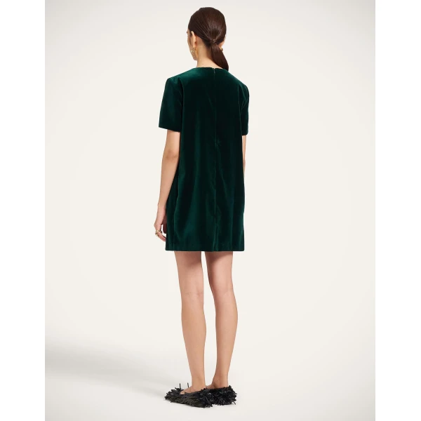 La DoubleJ Super Mini Swing Dress in Blue Petrol, view 3
