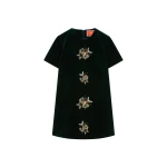 La DoubleJ Super Mini Swing Dress in Blue Petrol at Coveti