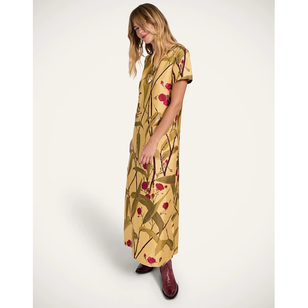 La DoubleJ Swing Dress in Bamboo Yellow, view 4