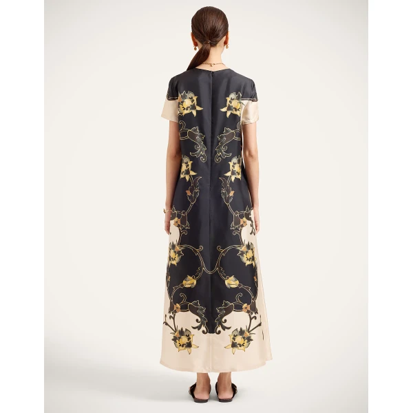 La DoubleJ Swing Dress in Buttercup Black, view 3