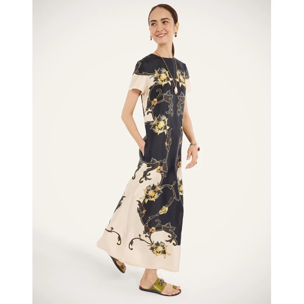 La DoubleJ Swing Dress in Buttercup Black, view 6