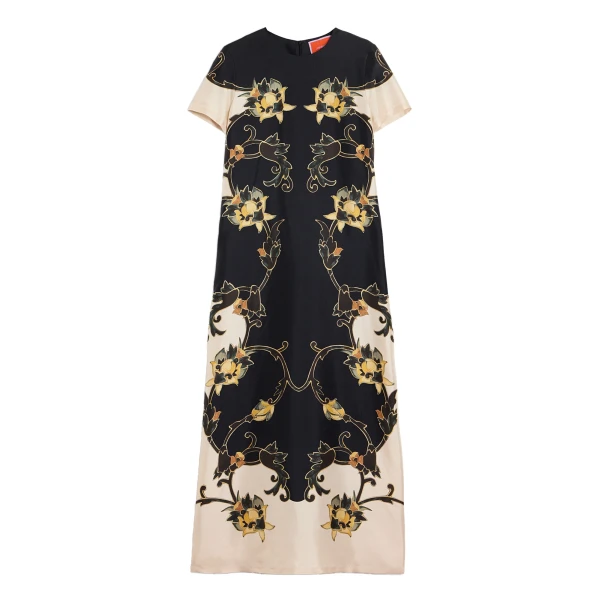 Swing Dress in Buttercup Black