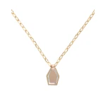 La DoubleJ Swinging Portal Necklace in 24k Gold Plate at Coveti