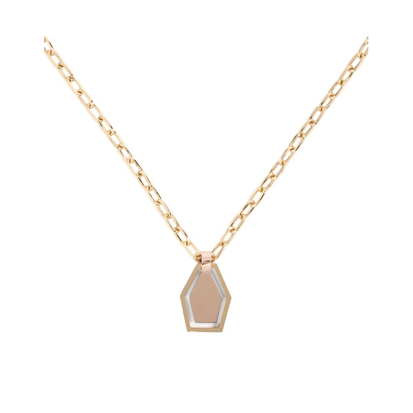 La DoubleJ Swinging Portal Necklace in 24k Gold Plate at Coveti
